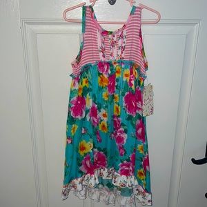 BNWT spring floral high low tank dress kids size 6